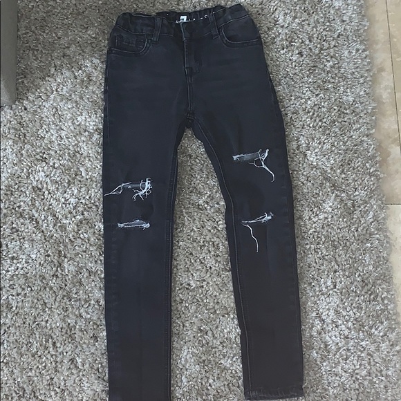 7 FOR ALL MANKIND BLACK DENIM JEANS -6X - Picture 1 of 5